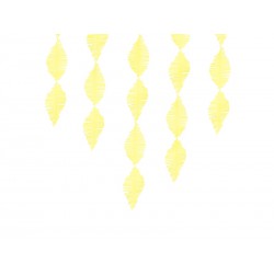 Guirnalda de papel crepe de flecos color amarillo