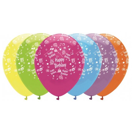 Globos Happy Birthday colores
